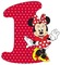 image encre bon anniversaire numéro 1  Minnie Disney edited by me - png grátis Gif Animado