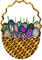 Kaz_Creations Easter Deco Eggs In Basket - gratis png geanimeerde GIF
