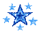 Blue stars animated deco [Basilslament] - Free animated GIF Animated GIF