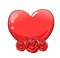 sm3 heart red rose image scrap sticker png - GIF animé gratuit
