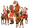 Weihnachtsmann, Rentiere, Elfen, Vintage - Animovaný GIF zadarmo animovaný GIF