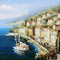 dolceluna summer painting sea background animated - Darmowy animowany GIF animowany gif