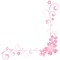 Coin fleur rose pink flower corner - PNG gratuit GIF animé