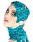 Kaz_Creations Woman Femme Blue - фрее пнг анимирани ГИФ