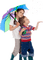 Kaz_Creations Children Friends With Umbrella - 免费PNG 动画 GIF