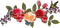Mélange de roses avec papillons - png gratis GIF animado