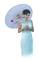 oriental woman umbrella bp - nemokama png animuotas GIF