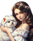 fille et chien - png gratis GIF animado