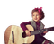Kaz_Creations Baby 👶 Enfant Child Girl Guitar - 免费PNG 动画 GIF
