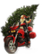 Rena Christmas Santa Nikolaus Motorrad - бесплатно png анимированный гифка