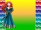 multicolore art image vagues couleur kaléidoscope princesse Merida Disney robe effet encre edited by me - PNG gratuit GIF animé