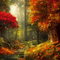 kikkapink fantasy background forest autumn - PNG gratuit GIF animé