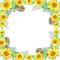 soave frame flowers sunflowers   yellow - png gratis GIF animado