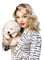woman and dog - png gratis GIF animado