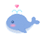 cute whale - 免费动画 GIF 动画 GIF