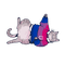 Bisexual pride cat - ücretsiz png animasyonlu GIF