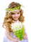 Child with Lily of the Valley/ enfant avec Muguet - безплатен png анимиран GIF