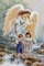 Angel watching over two Children - gratis png animeret GIF