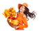 Femme orange - zdarma png animovaný GIF