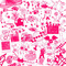 mixed pink background - nemokama png animuotas GIF