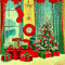 kikkapink vintage christmas room animated - Darmowy animowany GIF animowany gif