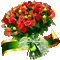 fleur, rose red , bouquet, gif, Pelageya