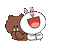 brown_&_cony love bunny bear brown cony gif anime animated animation tube cartoon liebe cher aime mignon - GIF animado grátis Gif Animado