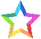 Rainbow Star - Darmowy animowany GIF animowany gif