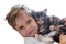 Kind mit Katze - GIF animado grátis
