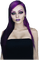femme au cheveux violet.Cheyenne63 - PNG gratuit GIF animé