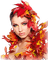 soave woman fashion  autumn leaves red yellow - png grátis Gif Animado