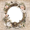 frame cadre rahmen  tube vintage circle flower fleur sepia fond background