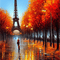 kikkapink autumn painting background paris - PNG gratuit GIF animé