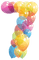 Kaz_Creations Numbers Balloons 7 - ilmainen png animoitu GIF