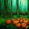 Green Forest with Pumpkin Patch - png gratuito GIF animata
