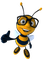 Kaz_Creations Cute Cartoon Love Bees Bee Wasp - ingyenes png animált GIF