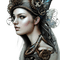 kikkapink painting woman steampunk brown - 免费PNG 动画 GIF