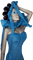 Woman Blue Black - Bogusia - PNG gratuit GIF animé