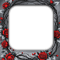 ♡§m3§♡ gothic red roses frame grey - PNG gratuit GIF animé