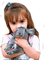 little girl bunny  fillette lapin