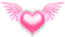 Winged.Heart.Glitter.Lace.White.Pink - PNG gratuit GIF animé