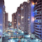 Night city skyline - gratis png animeret GIF