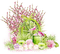 soave deco vintage spring easter eggs flowers - png gratuito GIF animata