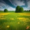 Field with Yellow Flowers - PNG gratuit GIF animé