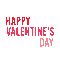 Happy Valentine's Day Text Red - Bogusia - GIF animado grátis Gif Animado