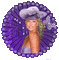 femme violette - GIF animado grátis Gif Animado