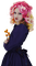 Девушка с цветами - Free PNG Animated GIF