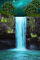 ani--waterfall--vattenfall - GIF เคลื่อนไหวฟรี GIF แบบเคลื่อนไหว