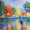 soave background animated painting  rain city - Безплатен анимиран GIF анимиран GIF