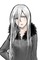 Fille manga cheveux gris - zdarma png animovaný GIF